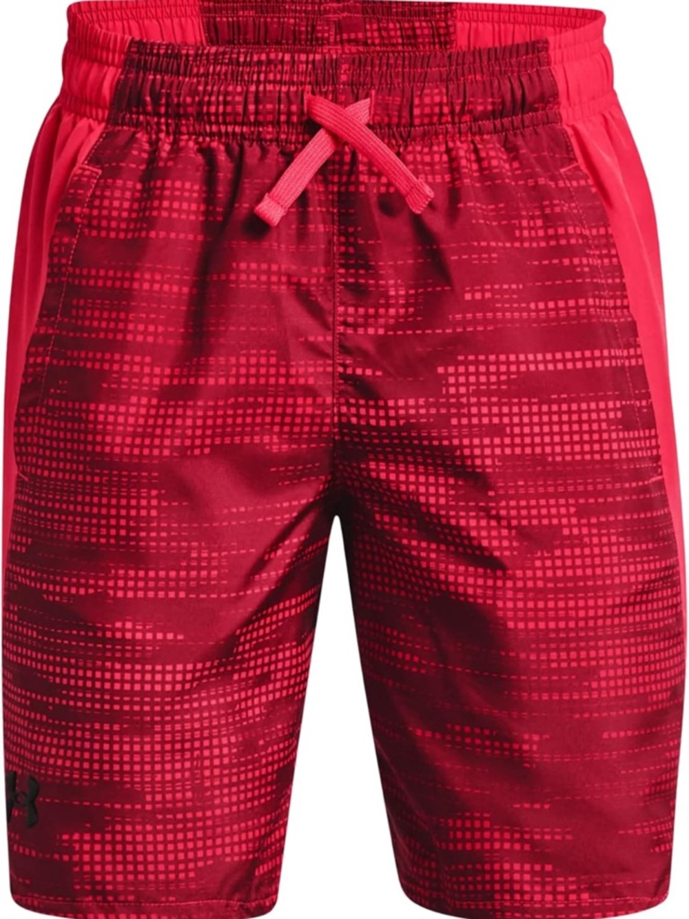 Under Armour Boys HeatGear Athletic Shorts Red Pattern Size Medium (YMD)